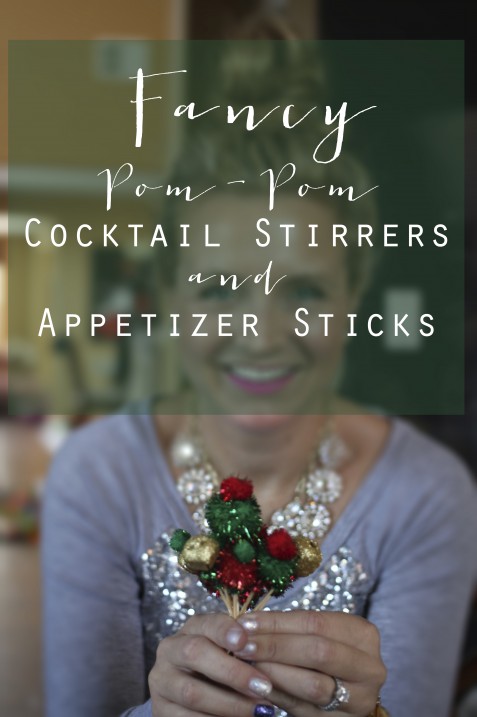 Fancy Pom-Pom Cocktail Stirrers and Appetizer Sticks // Fancy Ashley