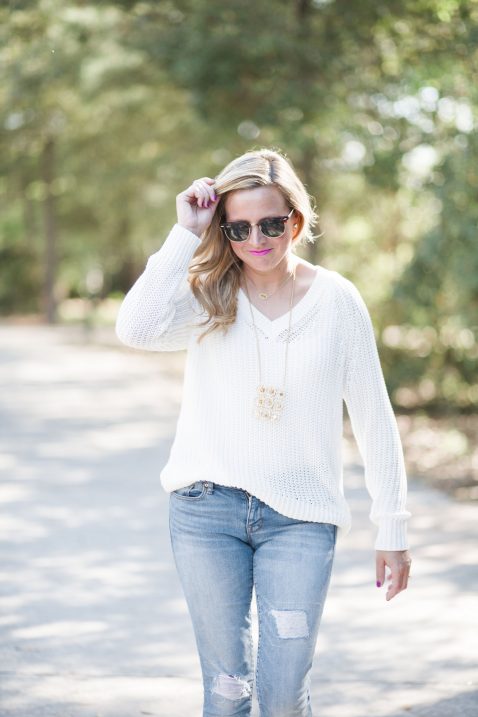 Everyday Fancy: Chunky Sweater and Pink Pumps // Fancy Ashley