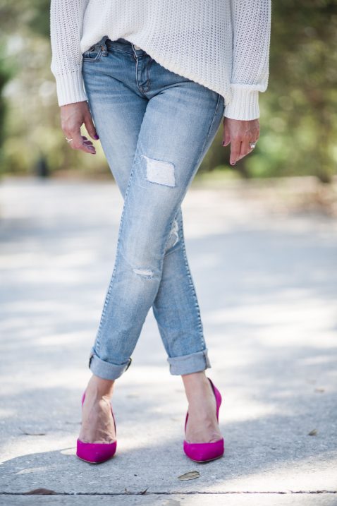 Everyday Fancy: Chunky Sweater and Pink Pumps // Fancy Ashley