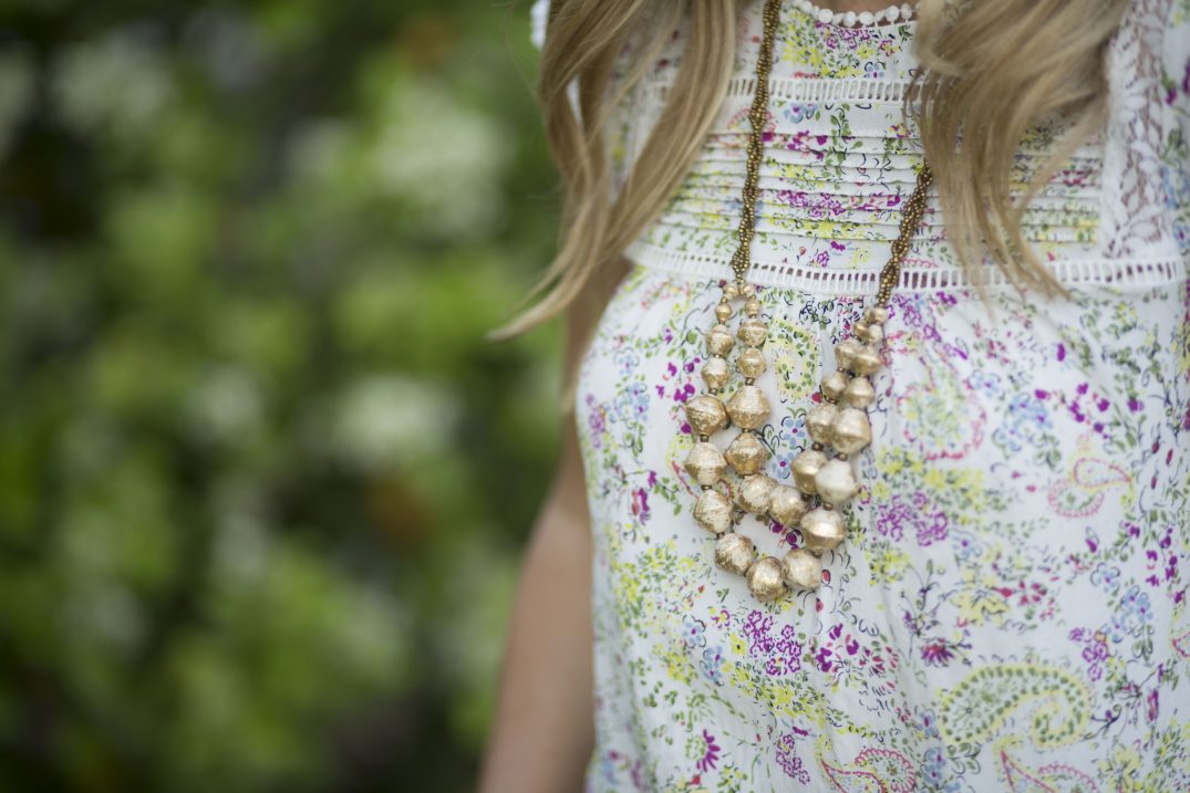 Everyday Fancy: Floral Top and White Denim