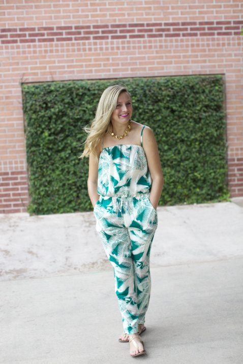 J.Crew Tropical Fern Jumpsuit