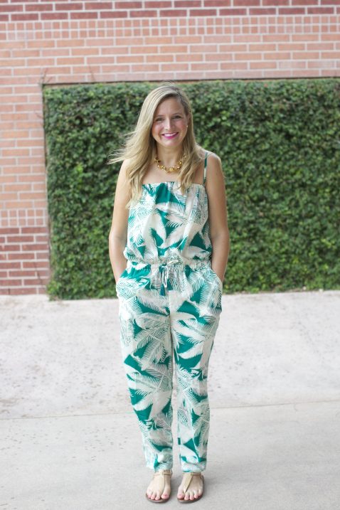 J.Crew Tropical Fern Jumpsuit