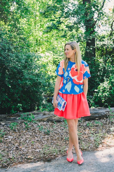 Kate Spade Pink Skirt and Floral Top