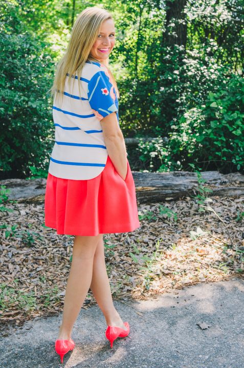 Kate Spade Pink Skirt and Floral Top