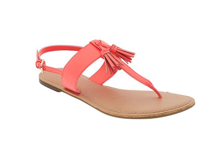 Neon Pink Tassel Sandal