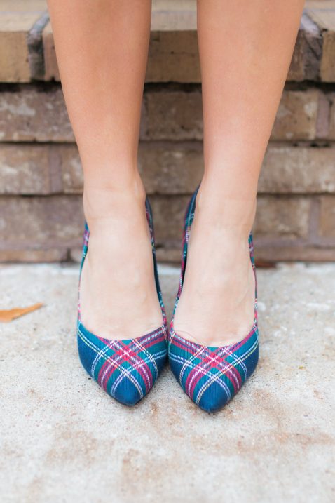 plaid heels