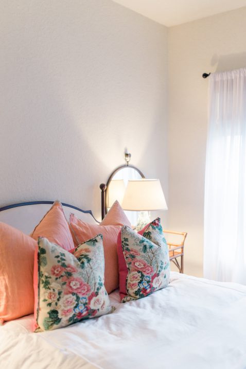 floral pillows bedroom