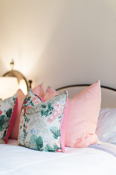 floral pillows bedroom