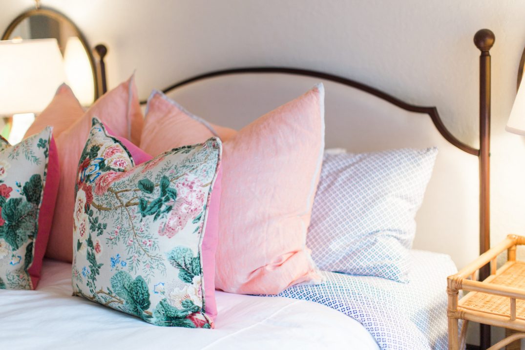 floral bedroom pillows