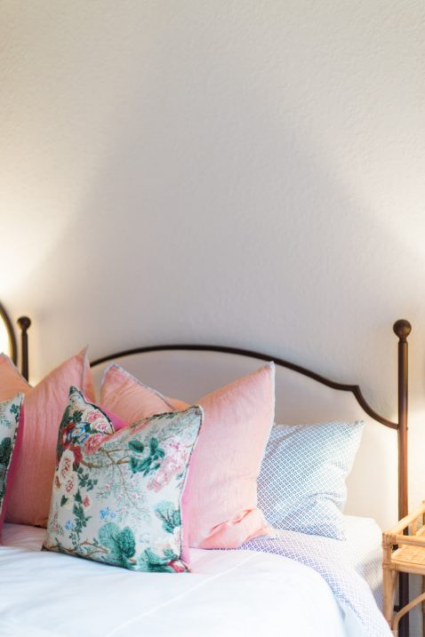 floral pillows bedroom