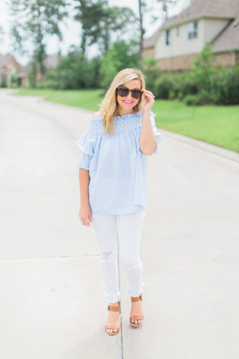 off-the-shoulder-top-and-white-denim