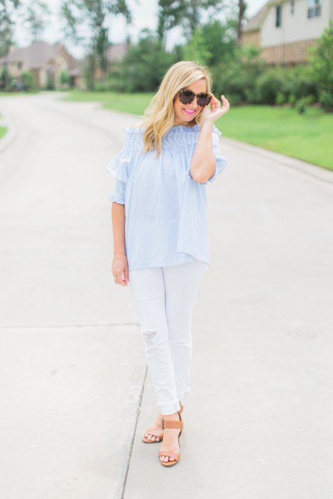 off-the-shoulder-top-and-white-denim