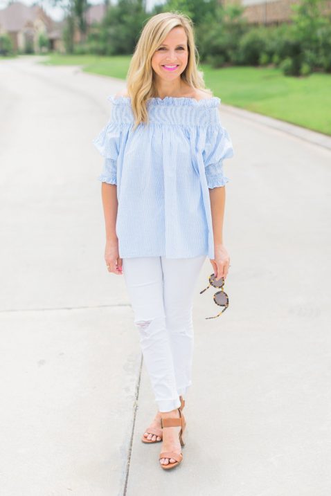 off-the-shoulder-top-and-white-denim