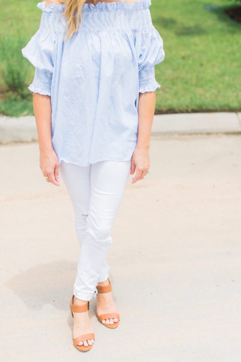 off-the-shoulder-top-and-white-denim