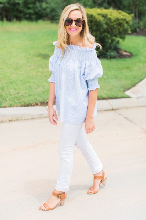 off-the-shoulder-top-and-white-denim
