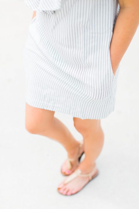 Striped Off The Shoulder Dress