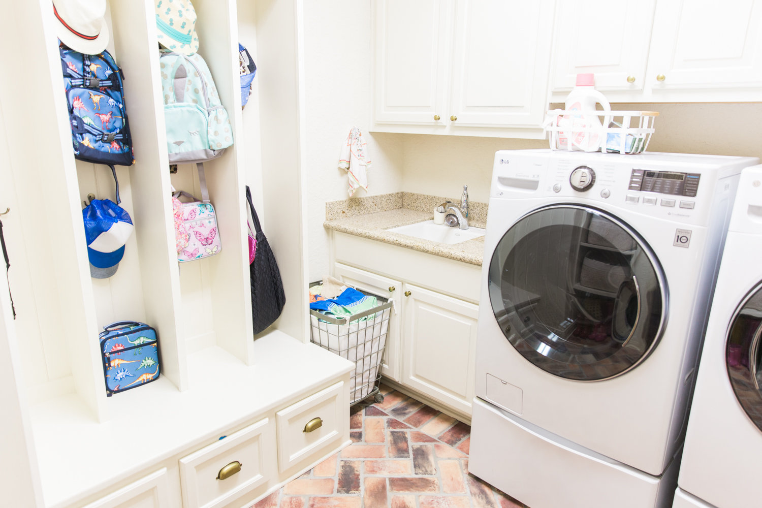 Brick Floors Laundry Room