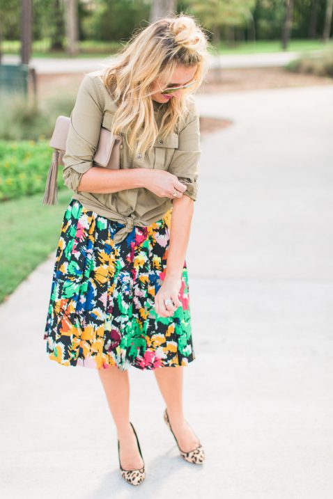 brushstroke skirt