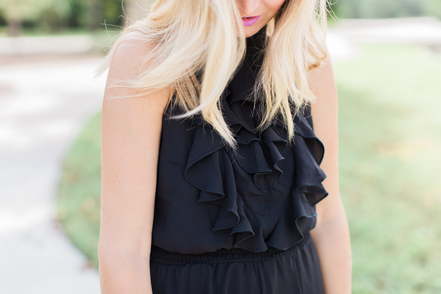 black jumpsuit