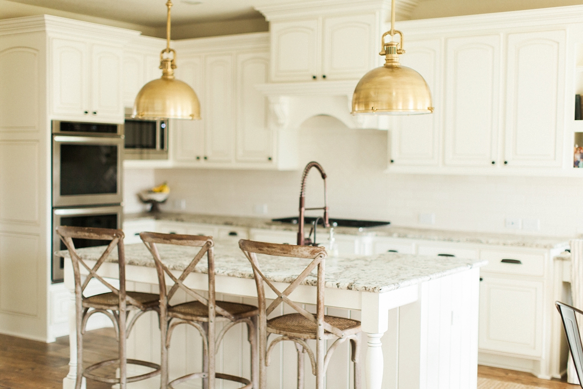 White and Brass Kitchen