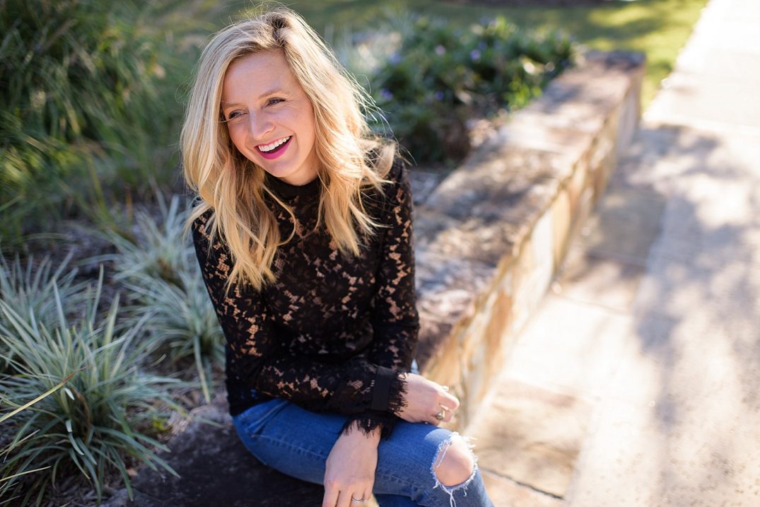 The perfect black lace top to add to your fall and winter wardrobe!