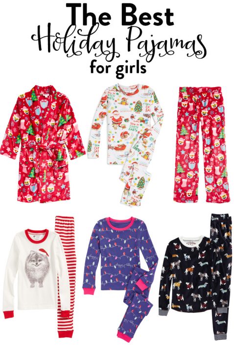 girls holiday pajamas 