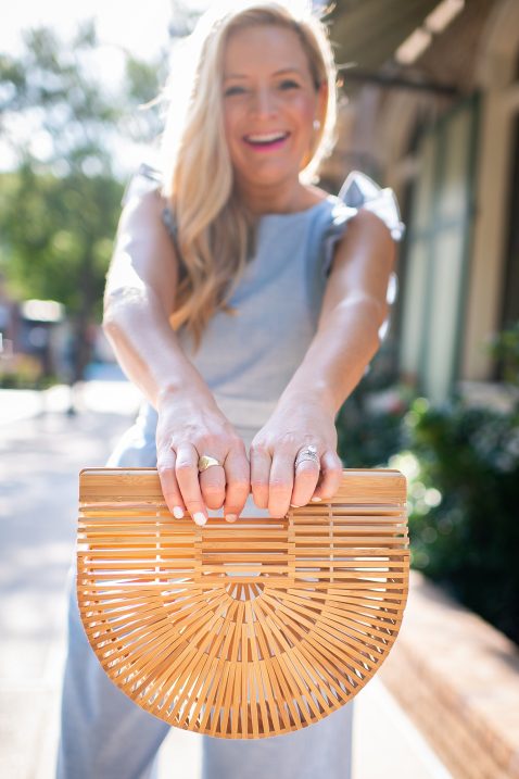 1901 Ruffle Jumpsuit styled by popular Houston style blogger, Fancy Ashley