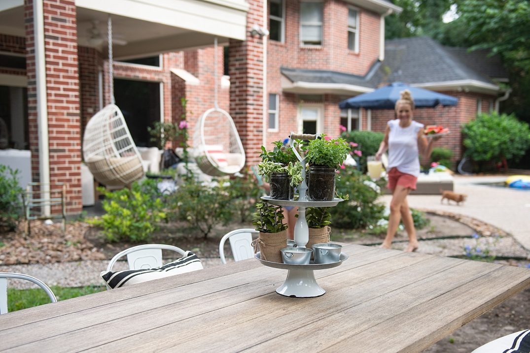 At Home Patio Makeover featured by popular Houston lifestyle blogger, Fancy Ashley