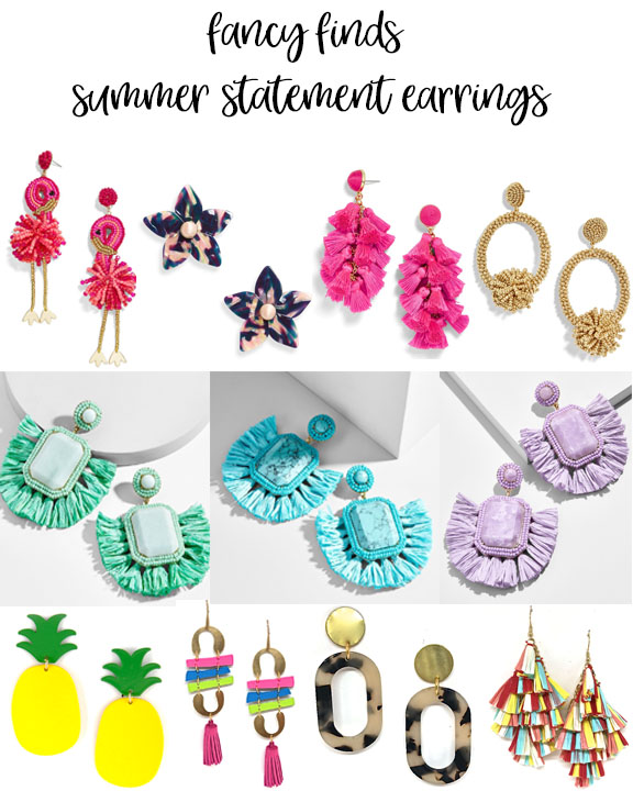 Summer Statement Earrings featured by popular Houston fashion blogger, Fancy Ashley