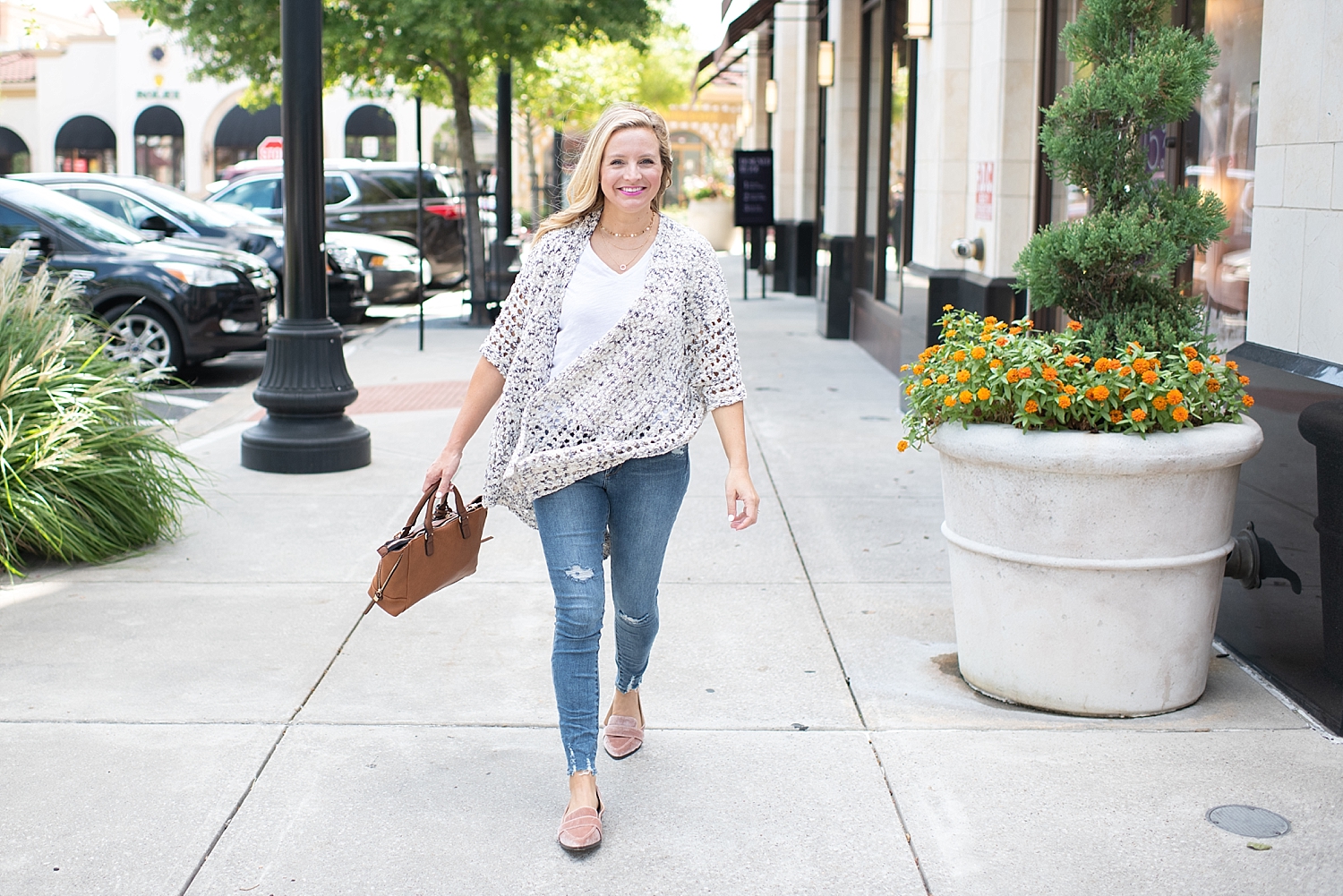 Sole Society velvet loafers styled by popular Houston fashion blogger, Fancy Ashley