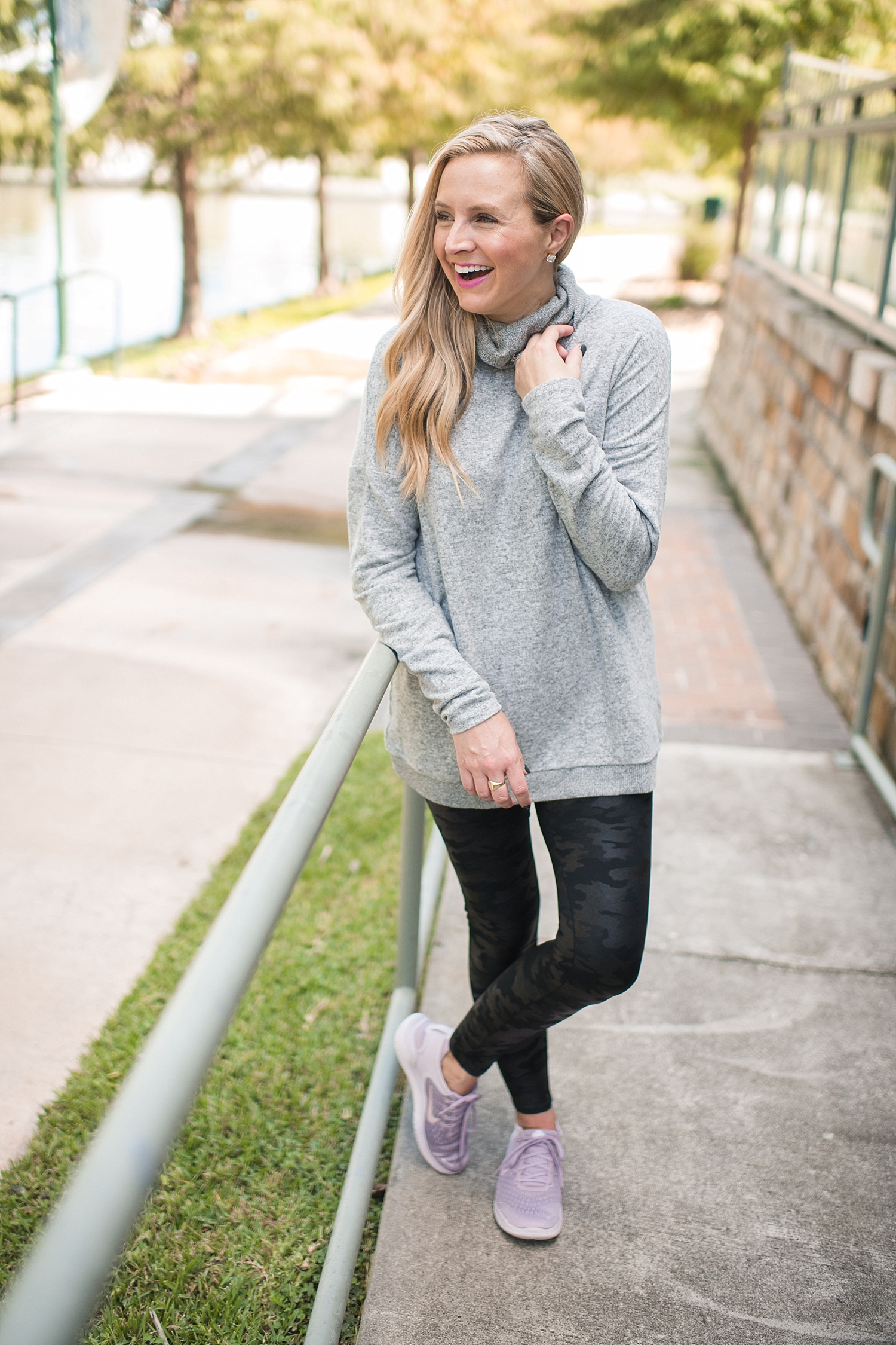 Fall Athleisure outfit from eBay featured by top Houston fashion blog, Fancy Ashley