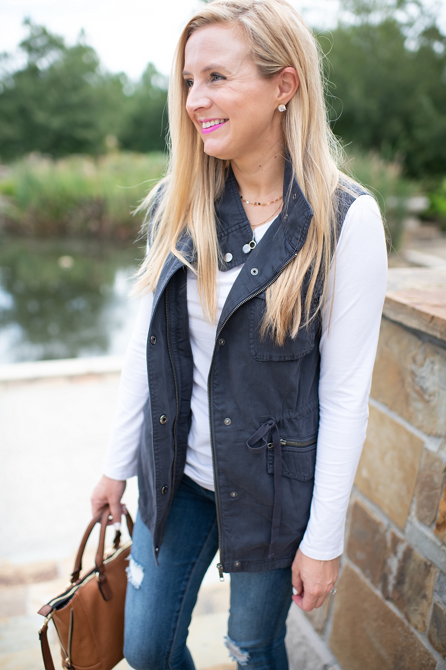 Nordstrom utility vest, a Fall essential, featured by popular Houston fashion blogger, Fancy Ashley