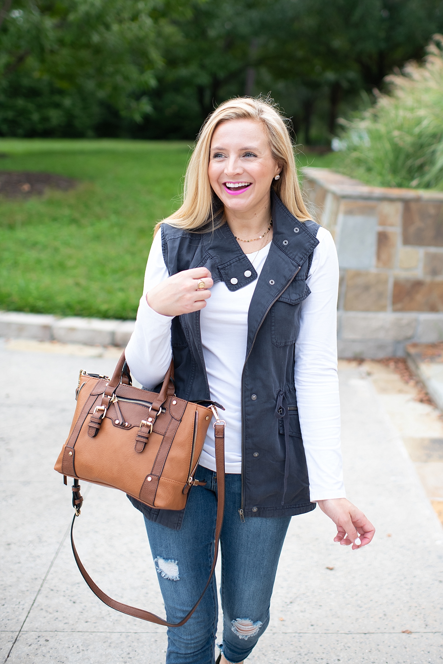 Nordstrom utility vest, a Fall essential, featured by popular Houston fashion blogger, Fancy Ashley
