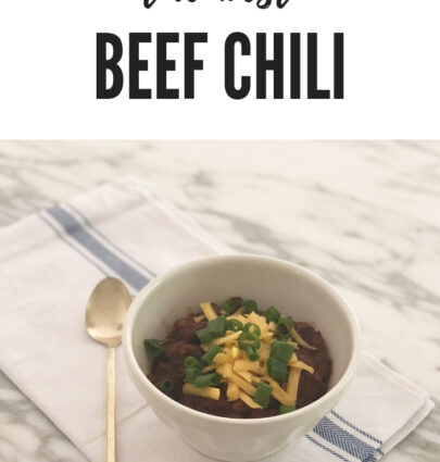 the best beef chili recipe featured by popular Houston life and style blogger, Fancy Ashley