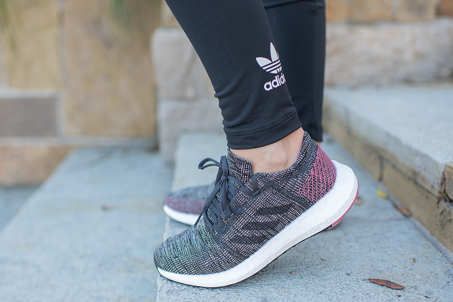 Self Care Tips featured by top Houston lifestyle blog, Fancy Ashley: Adidas Pureboost running shoes