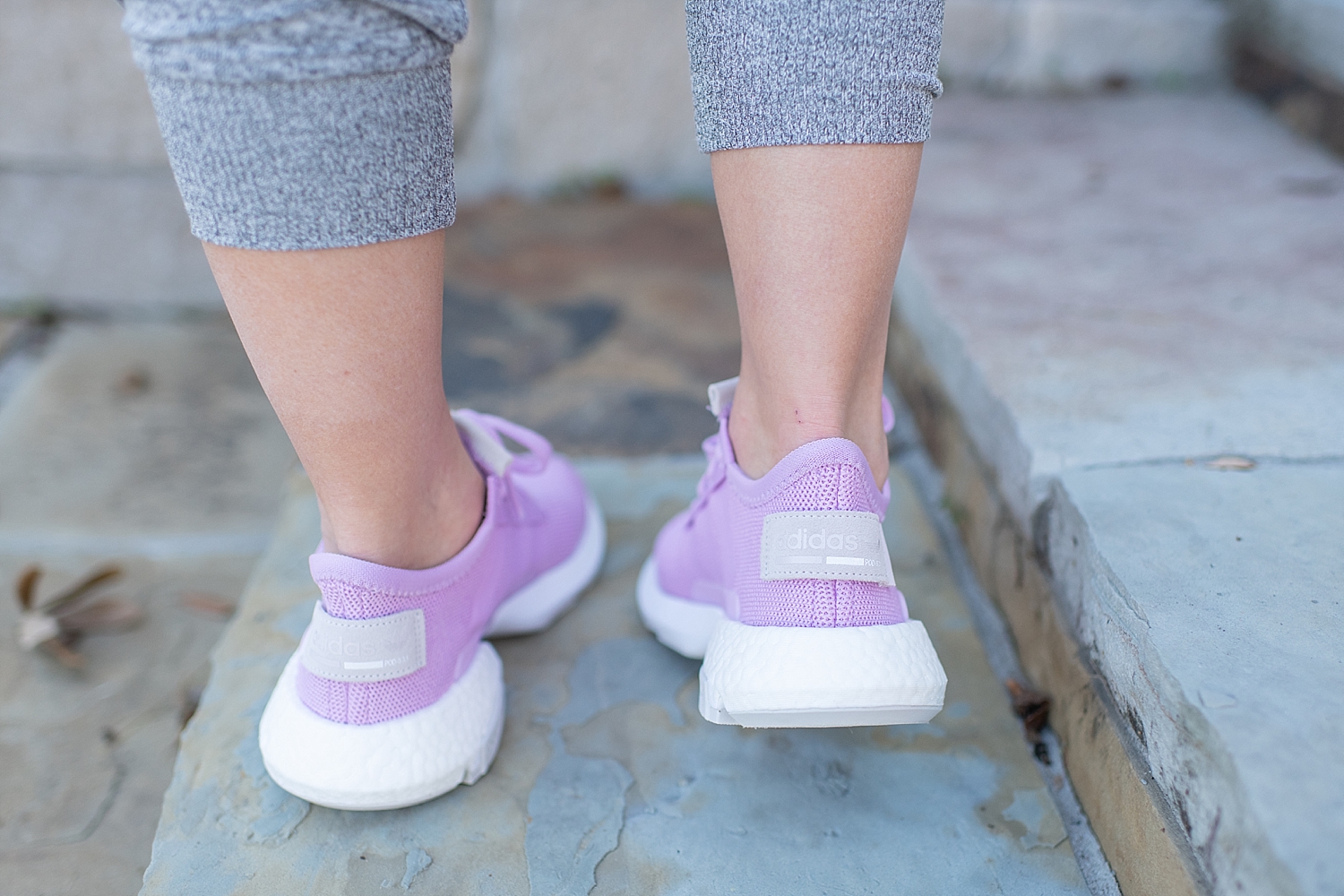 Adidas pink fall sneakers featured by top Houston fashion blog, Fancy Ashley