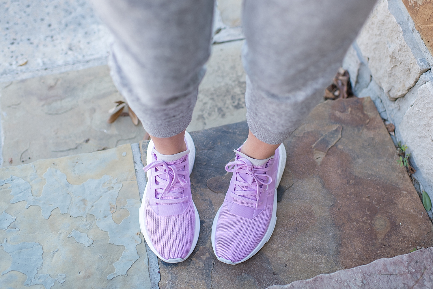 Adidas pink fall sneakers featured by top Houston fashion blog, Fancy Ashley