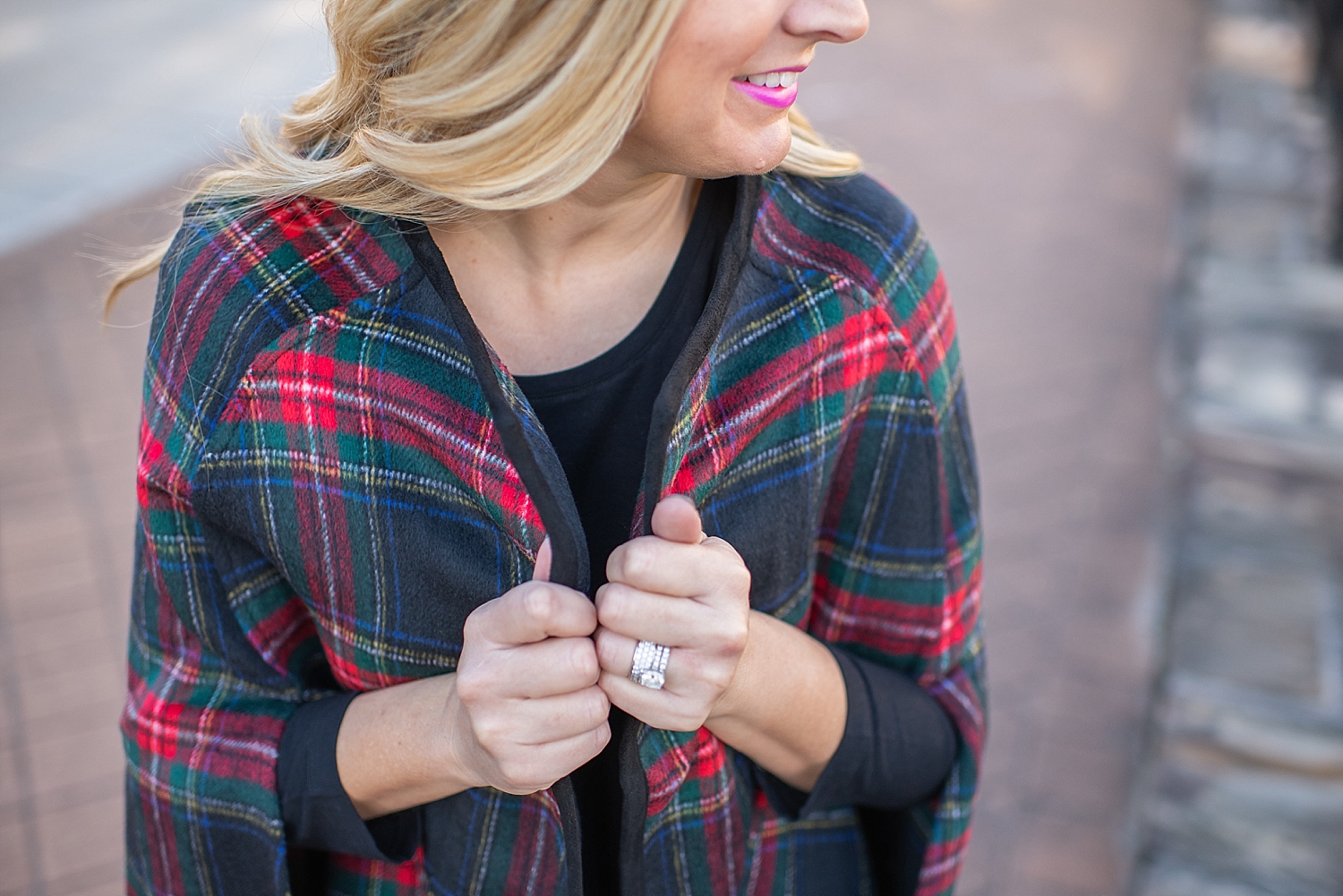 Ralph Lauren plaid cape styled by top Houston fashion blog, Fancy Ashley