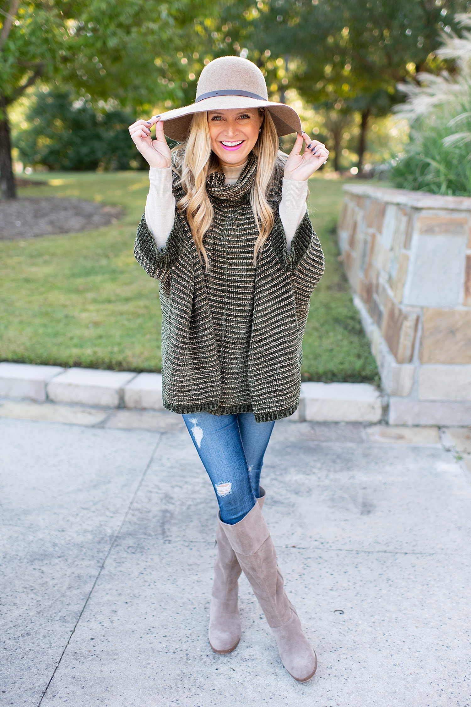 The Ultimate Cyber Monday Shopping Deals featured by top Houston life and style blogger, Fancy Ashley: picture of a woman wearing a hat, Sole Society boots