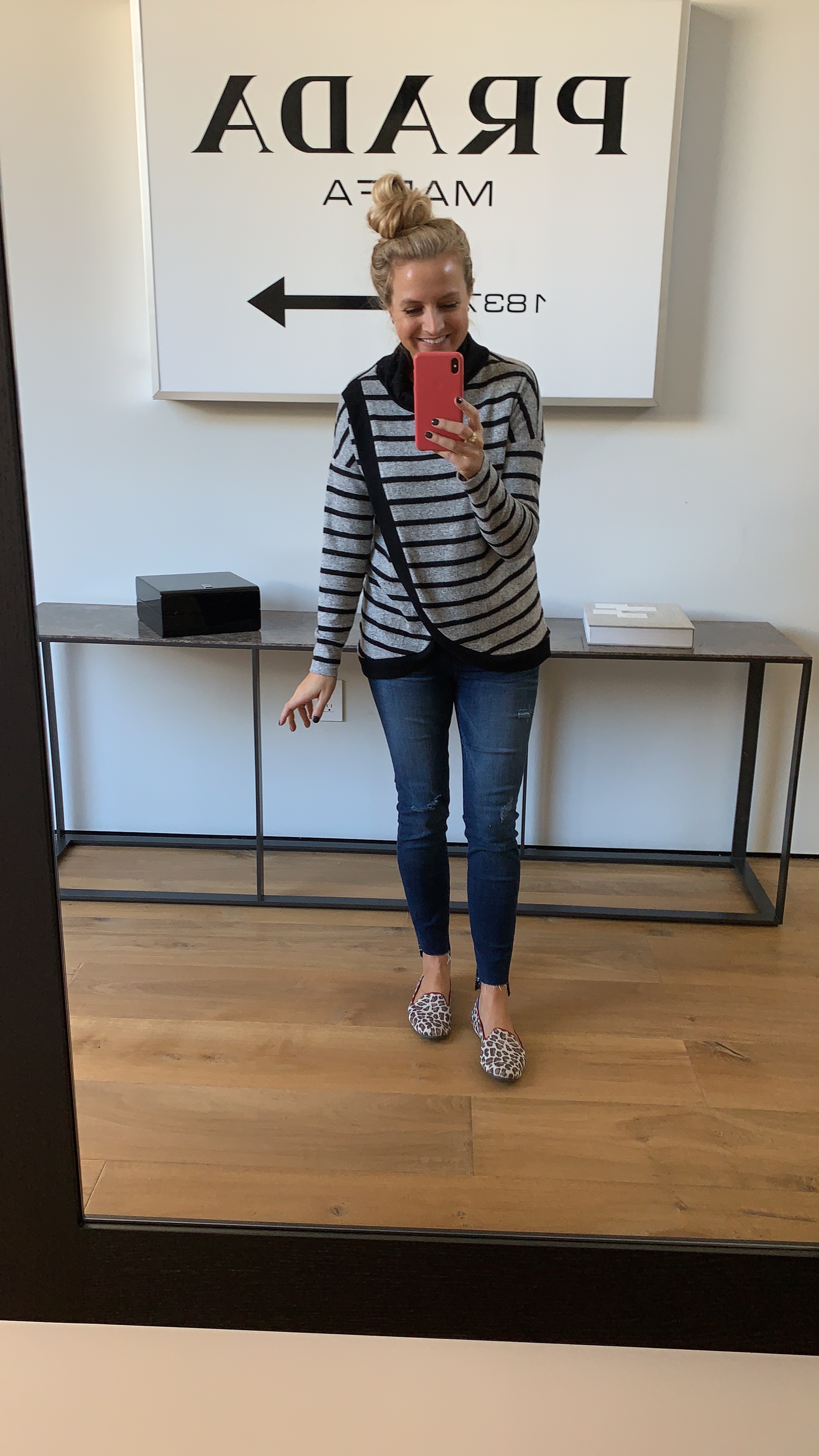 Nordstrom Striped Turtleneck styled by top Houston fashion blog, Fancy Ashley