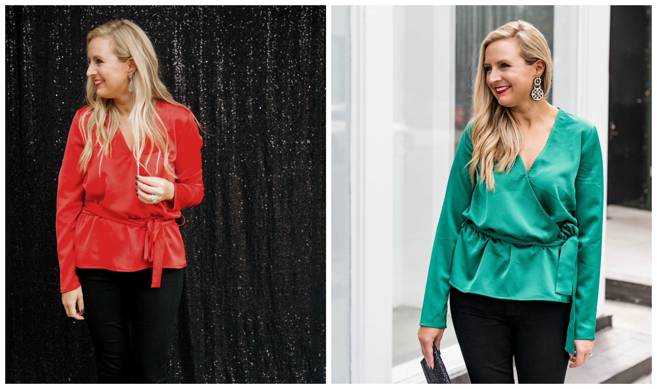The Latest Nordstrom Collection: Gibson x Glam Collection featured by top Houston fashion blog, Fancy Ashley - faux wrap top