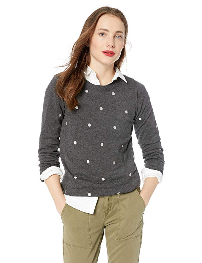 Amazon Fashion Sale: Day of Deals Top Picks featured by top Houston fashion blogger, Fancy Ashley: image of a J.Crew polka dot crew neck sweater