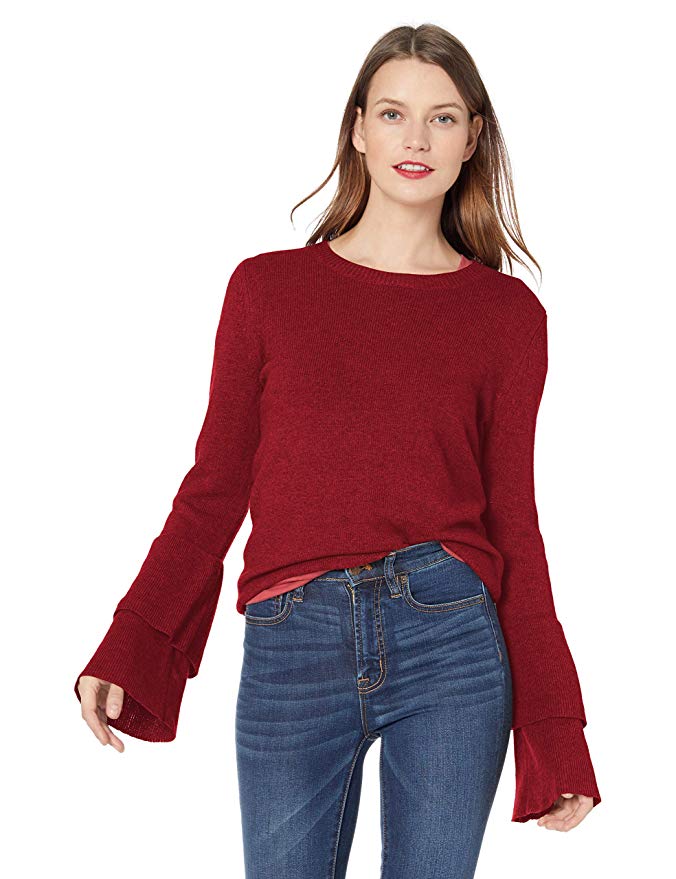 Amazon Fashion Sale: Day of Deals Top Picks featured by top Houston fashion blogger, Fancy Ashley: image of a J.Crew ruffle sleeves sweater