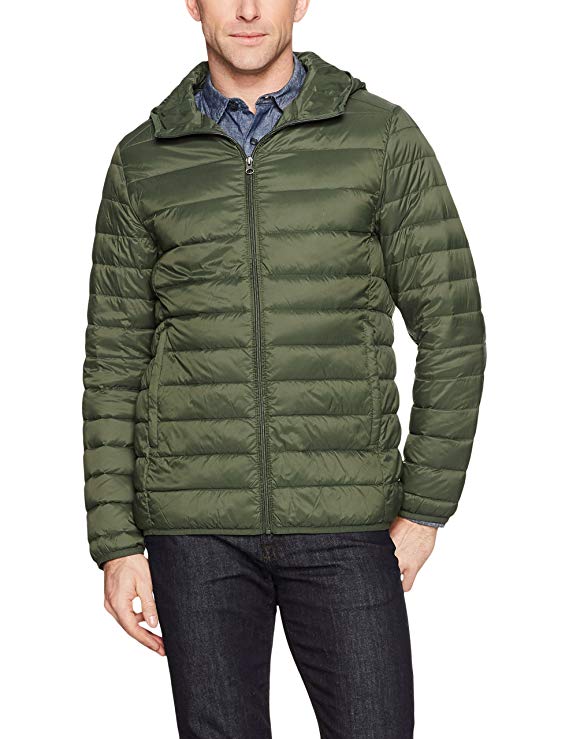 Winter fashion Amazon Favorites featured by top Houston fashion blogger, Fancy Ashley: image of a man wearing an Amazon Essentials lightweight puffer jacket
