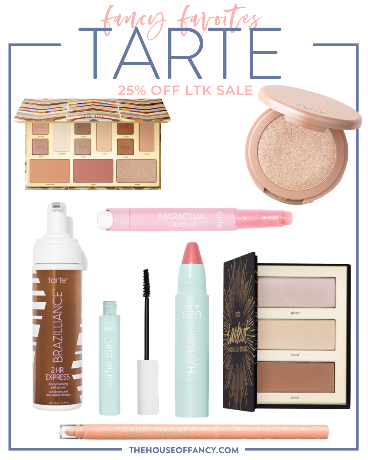 LTK Sales by popular Houston fashion blog, The House of Fancy: collage image of Tarte makeup. 