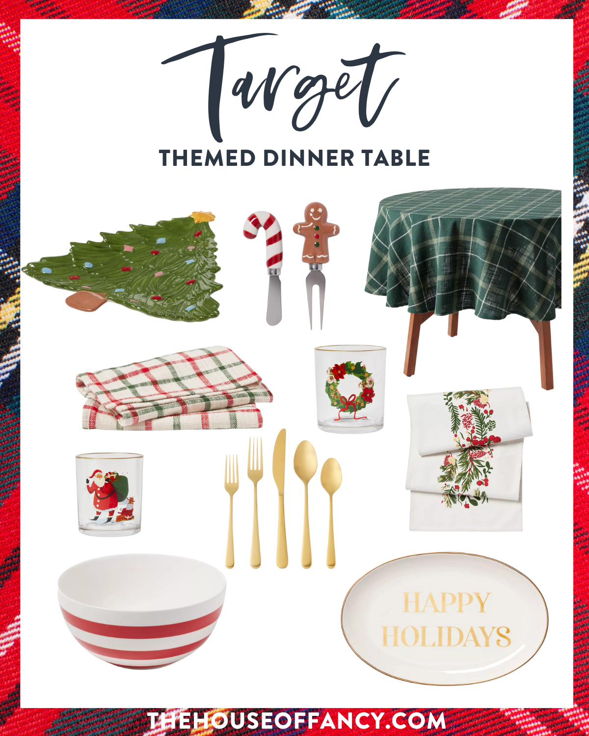 Christmas Themed Dinner Table Ideas - House of Fancy