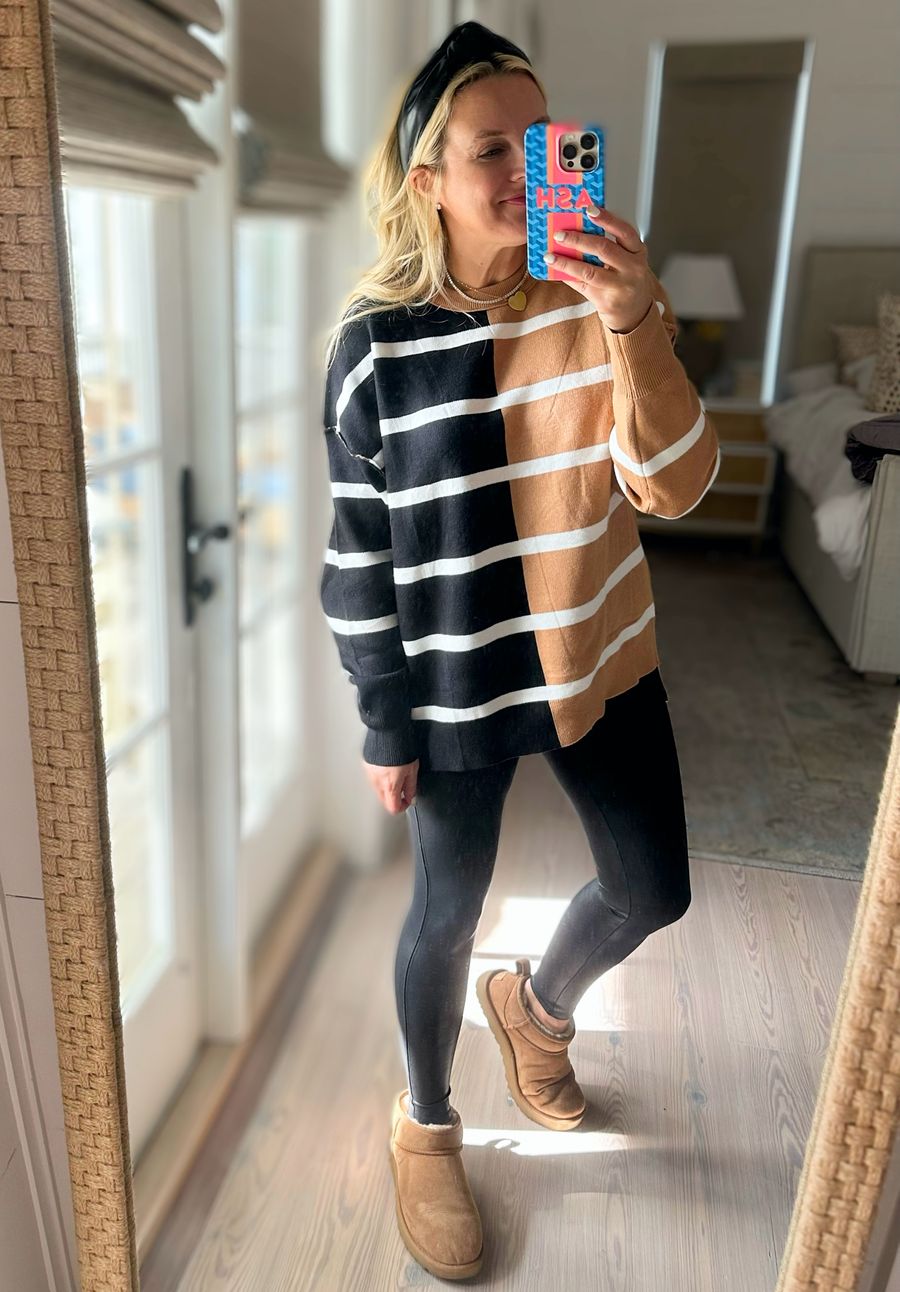 LEGGINGS AND A SWEATER