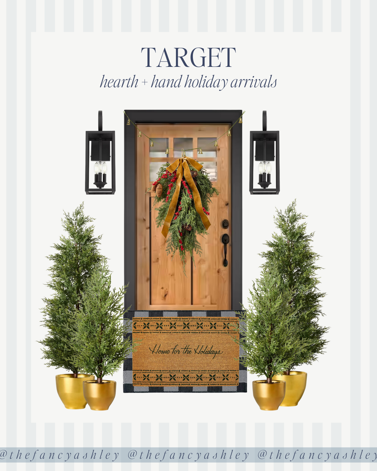 Targe holiday front porch