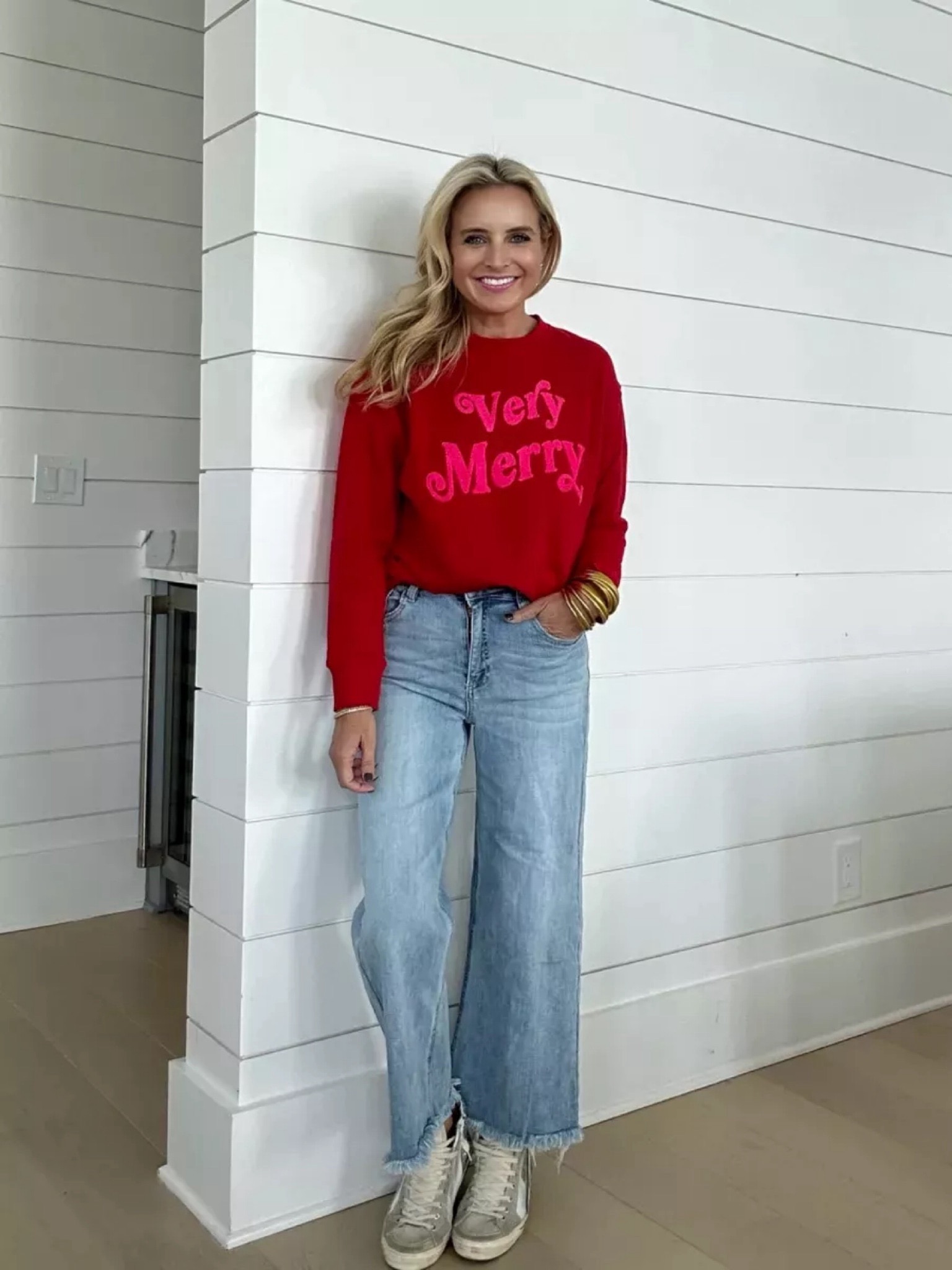 Avara Holiday Sweater + Jeans