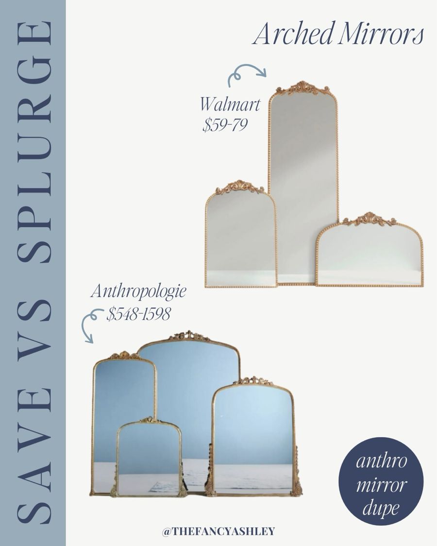 Save vs. Splurge Arched Mirrors